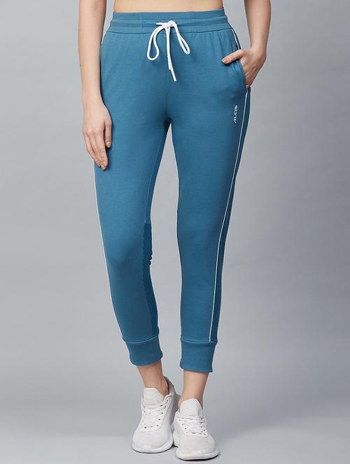 blue cotton track pants - 17750663 - Standard Image - 0