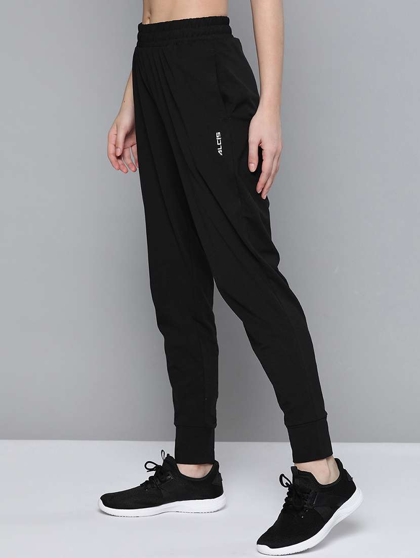 black cotton track pants - 17750671 -  Standard Image - 1