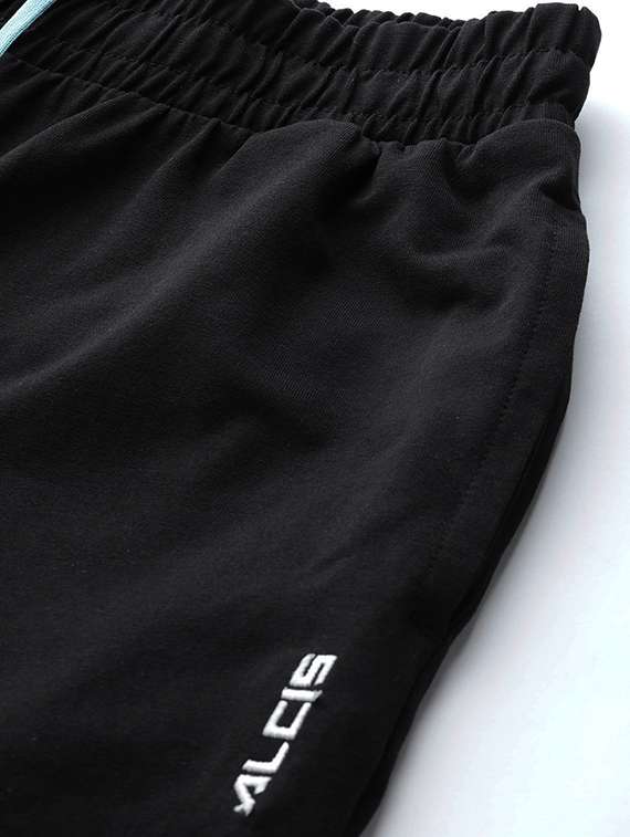 black cotton track pants - 17750671 - Standard Image - 4