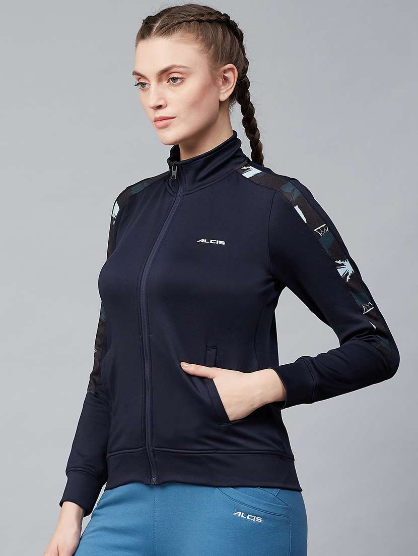navy blue polyester sweatshirt - 17750689 - Standard Image - 1