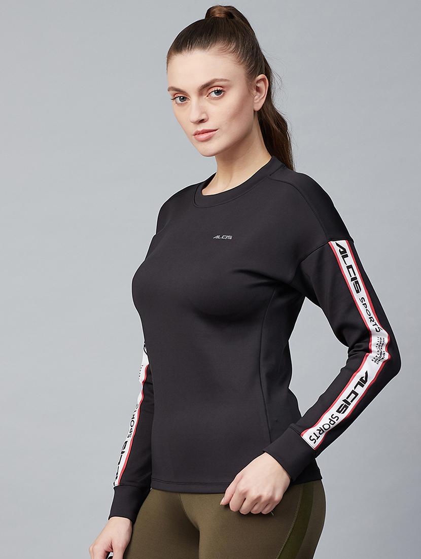 black polyester sweatshirt - 17750691 -  Standard Image - 1