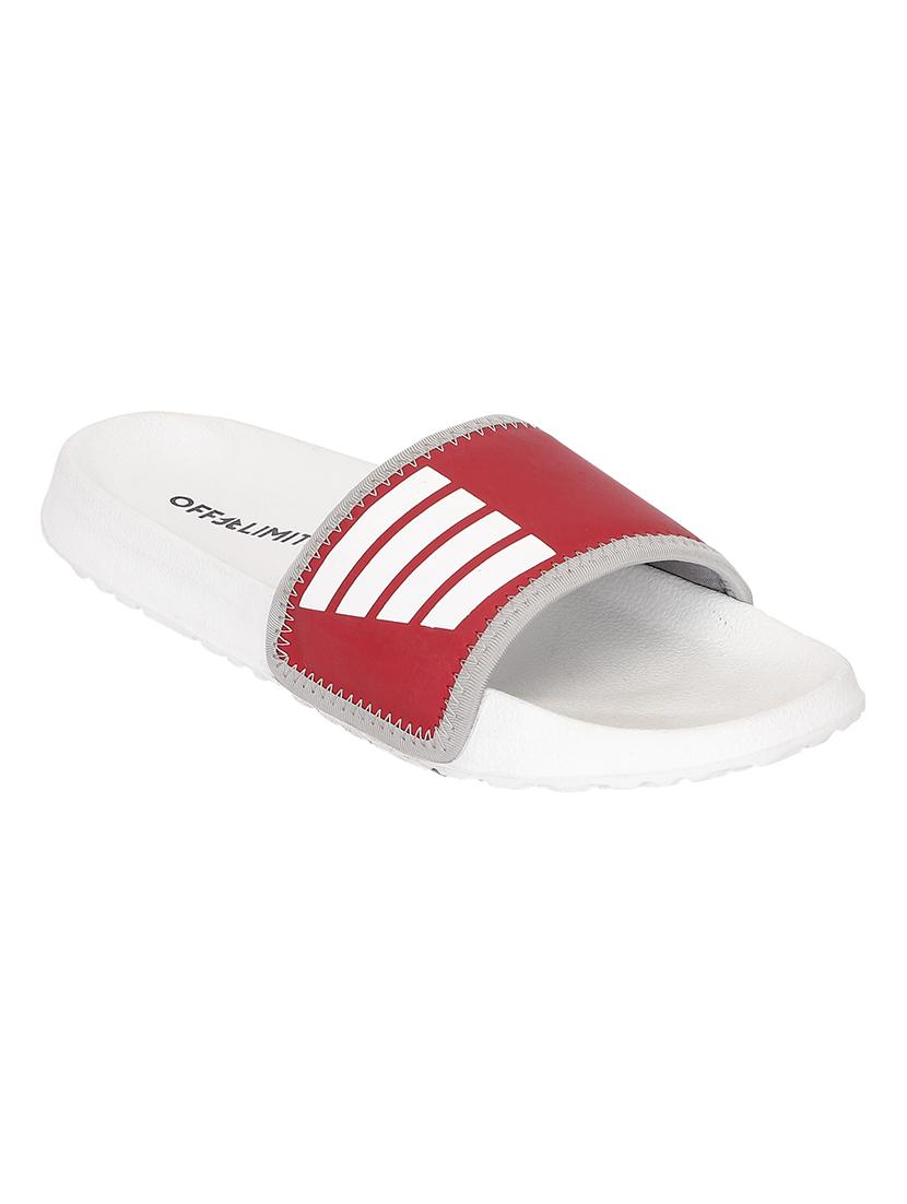 red slip on flip flops - 17750764 -  Standard Image - 1