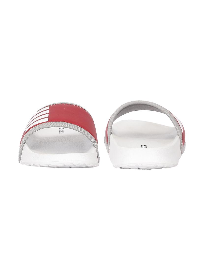 red slip on flip flops - 17750764 - Standard Image - 4
