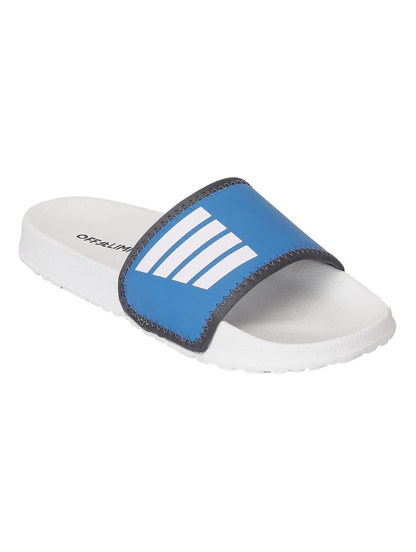 blue slip on flip flops - 17750765 -  Standard Image - 1