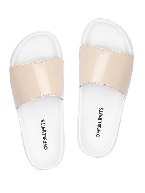 beige slip on flip flops - 17750767 - Standard Image - 0