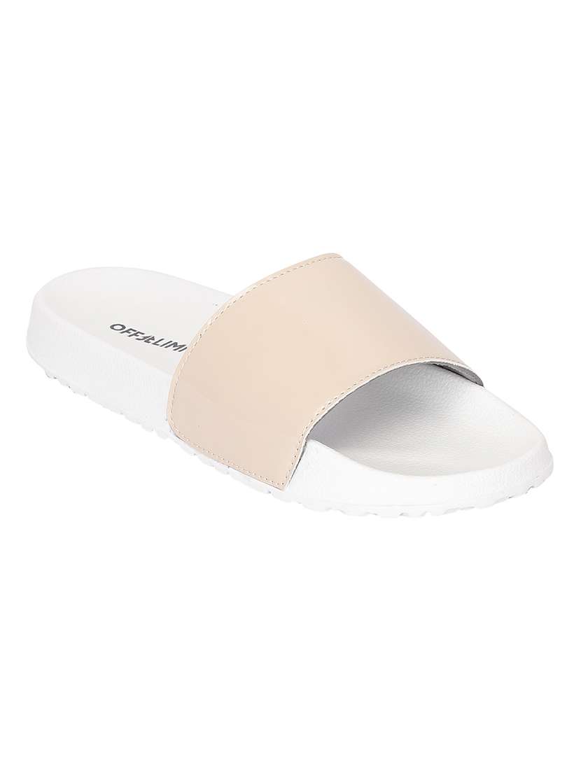 beige slip on flip flops - 17750767 - Standard Image - 1