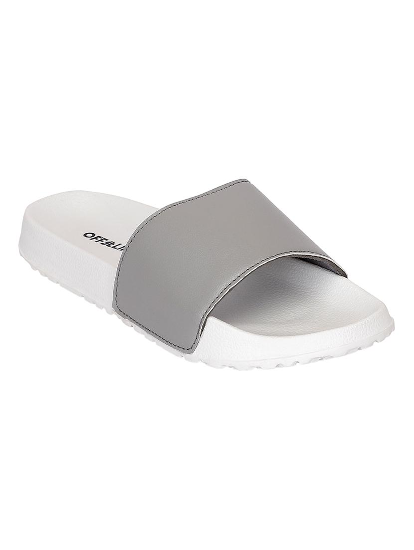 grey slip on flip flops - 17750770 - Standard Image - 1