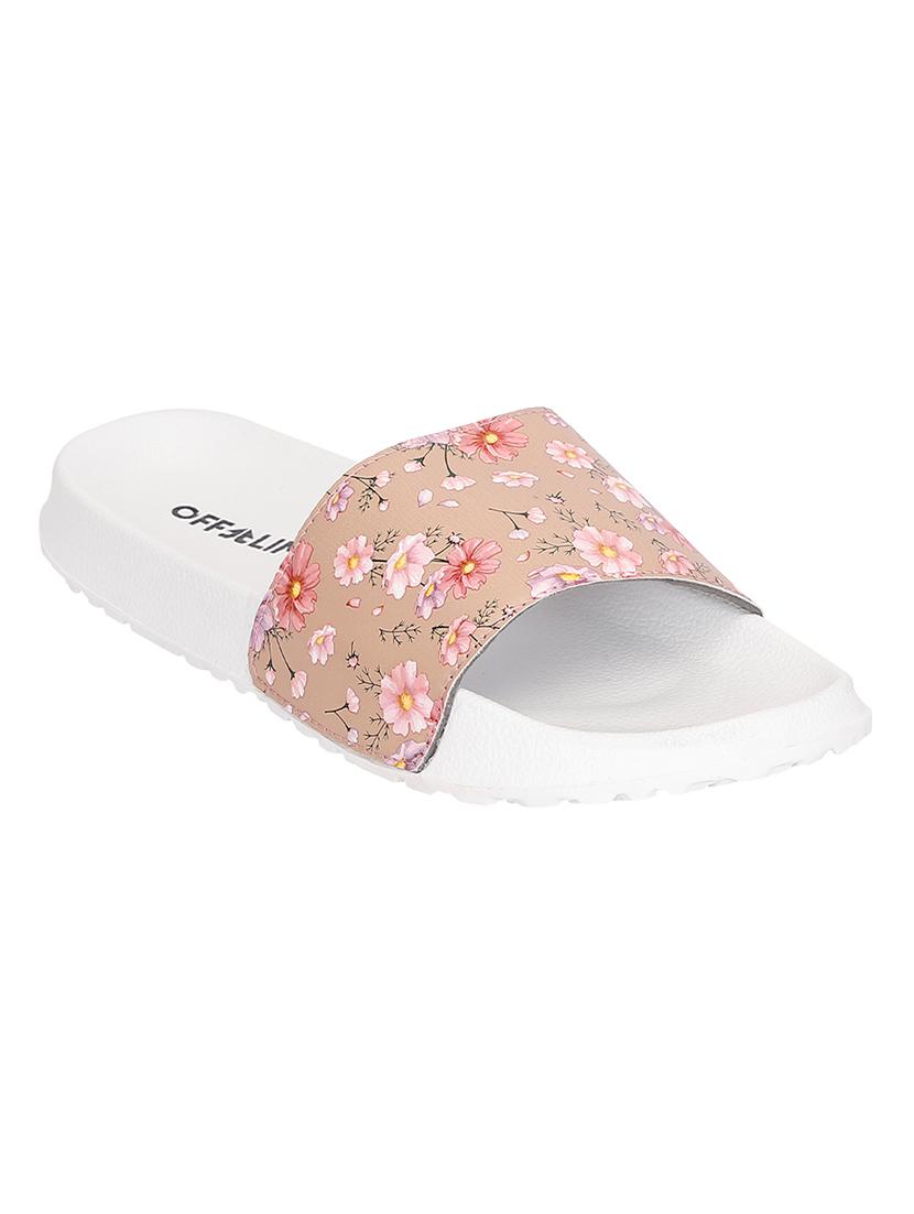 beige slip on flip flops - 17750778 - Standard Image - 1