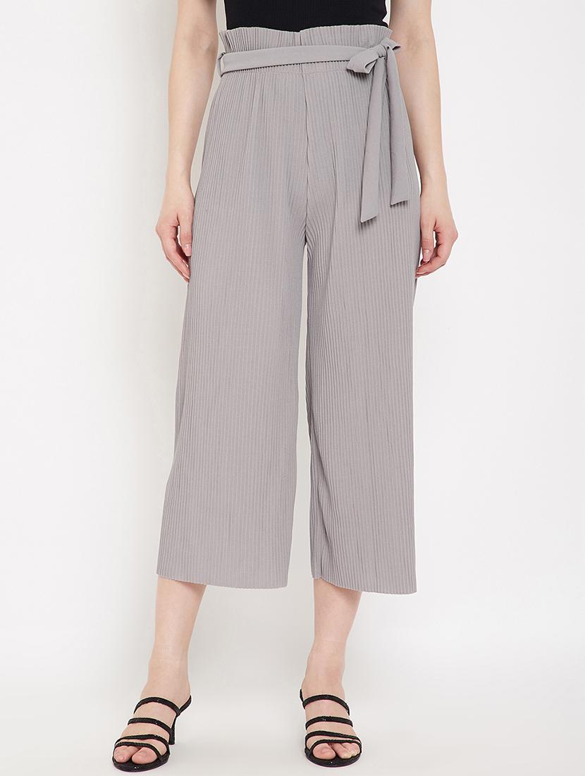 tie front relaxed fit palazzo  - 17750797 -  Zoom Image - 0