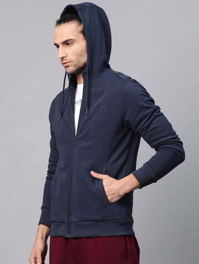 navy blue solid sweatshirt - 17750879 - Standard Image - 1