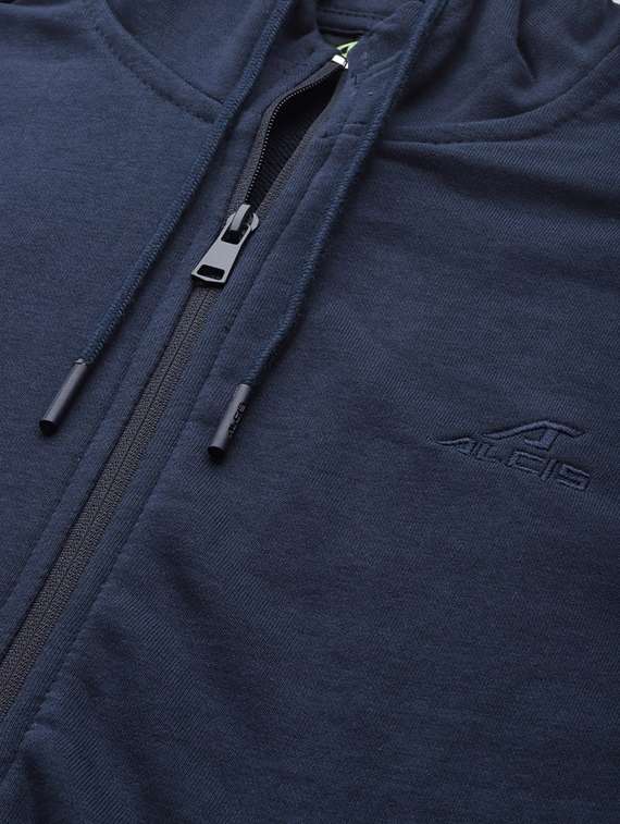 navy blue solid sweatshirt - 17750879 - Standard Image - 4