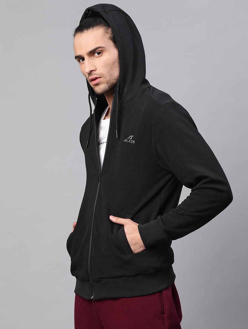 black solid sweatshirt - 17750880 - Standard Image - 1