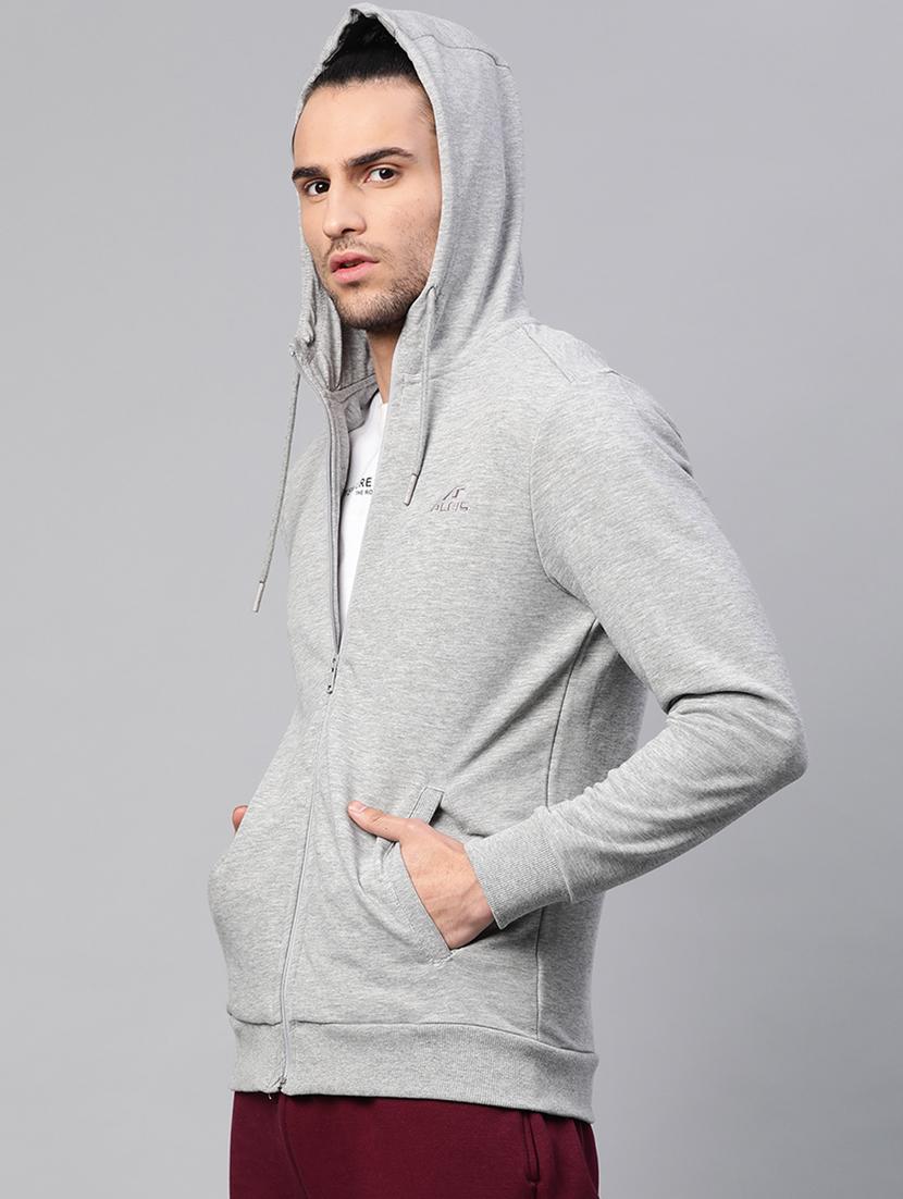 grey solid sweatshirt - 17750881 - Standard Image - 1