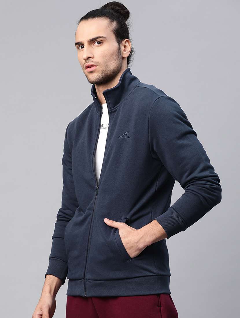 navy blue solid sweatshirt - 17750882 - Standard Image - 1