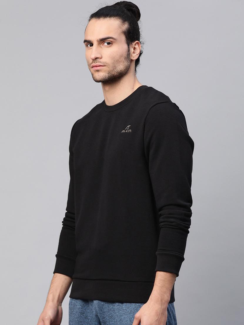 black solid sweatshirt - 17750884 - Standard Image - 1