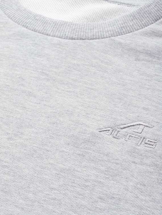 grey solid sweatshirt - 17750885 -  Standard Image - 4