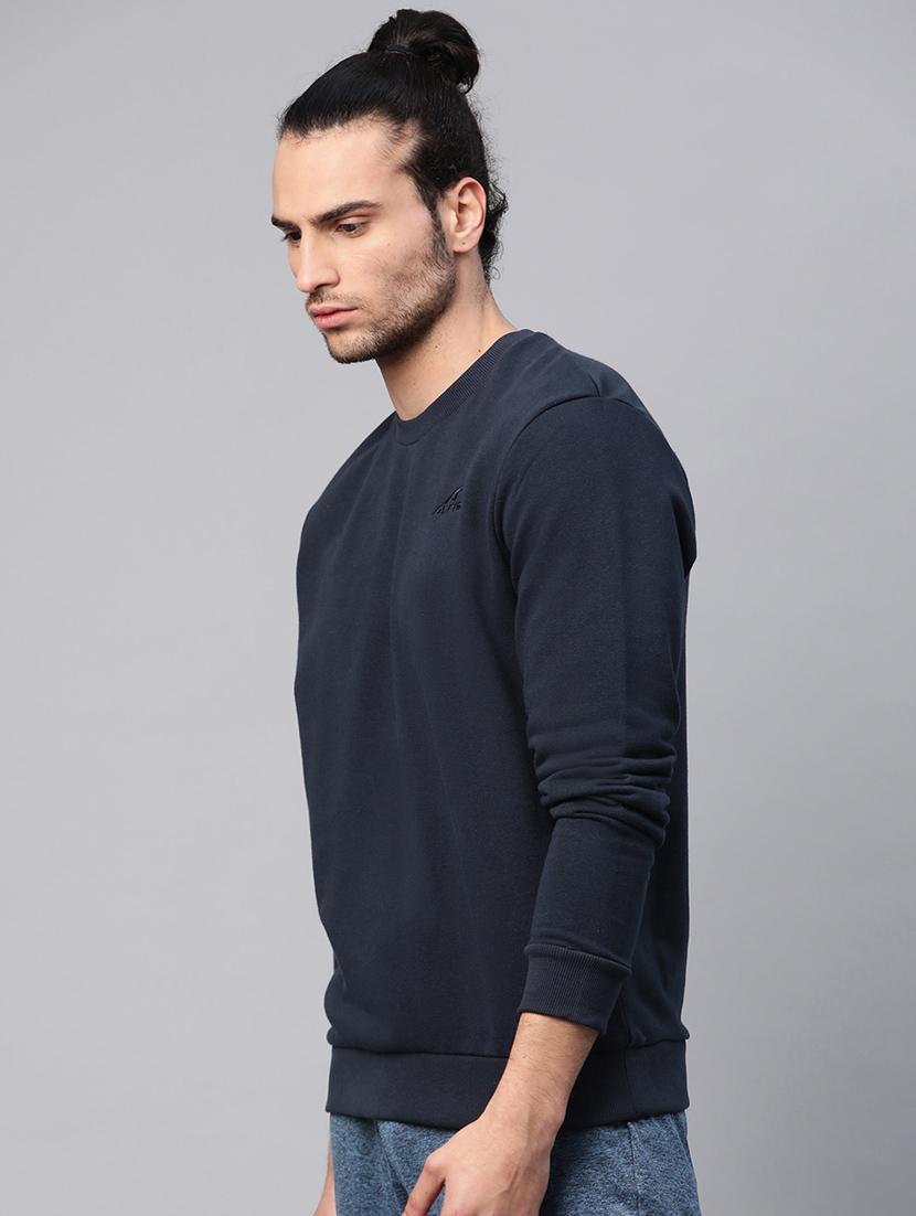 navy blue solid sweatshirt - 17750886 - Standard Image - 1