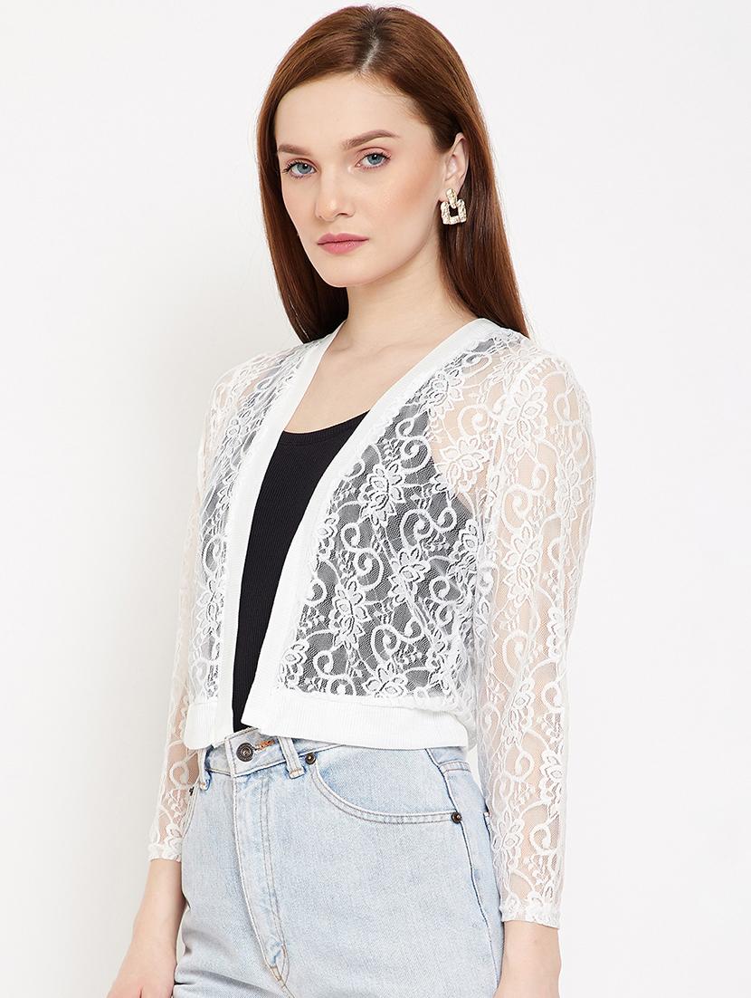 solid lace shrug - 17750899 - Standard Image - 1