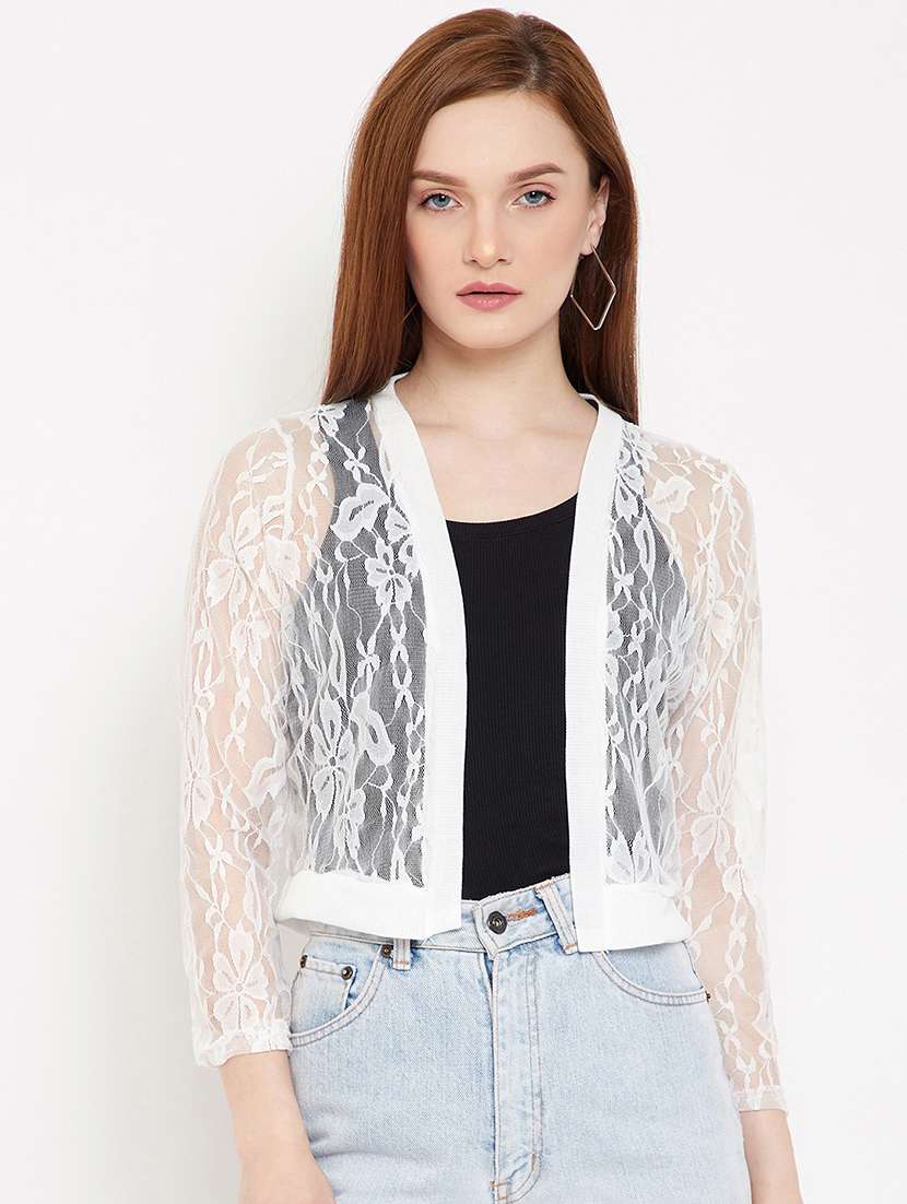 solid lace shrug