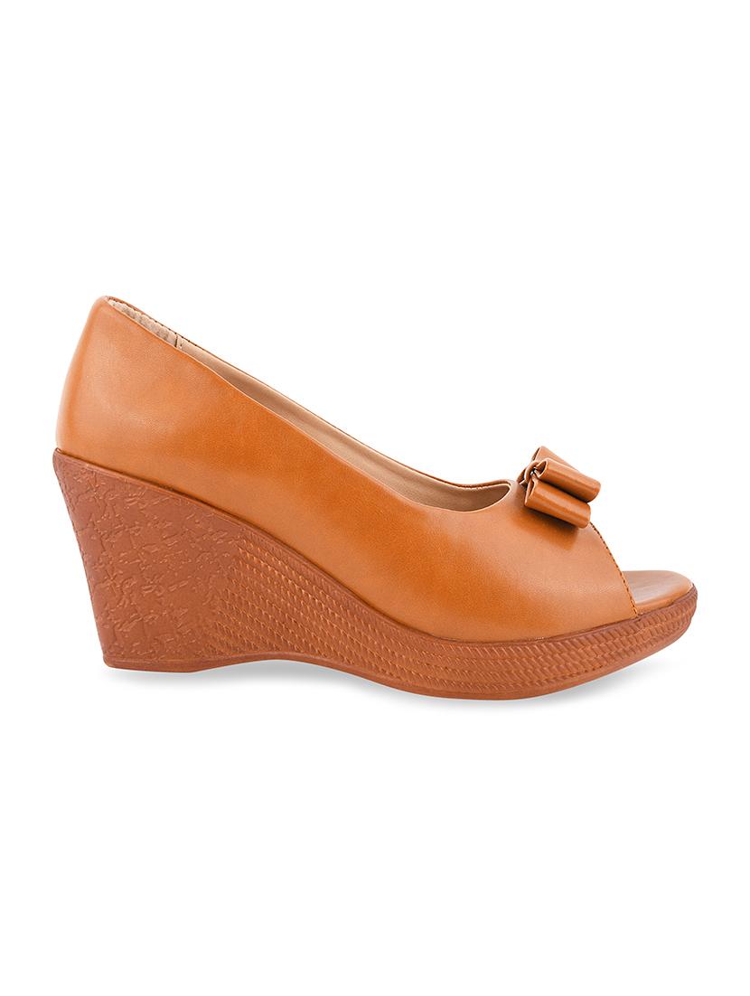 tan synthetic platforms pumps - 17750977 -  Standard Image - 1