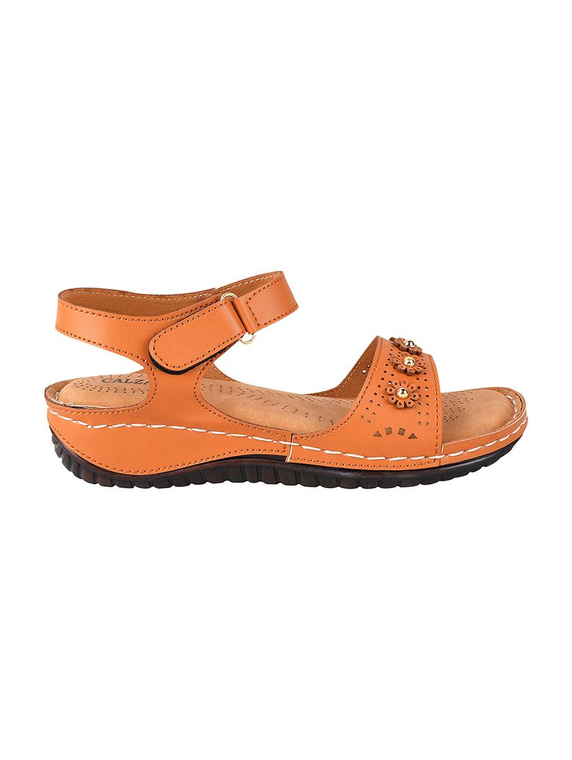 tan synthetic back strap sandals - 17750984 - Standard Image - 1