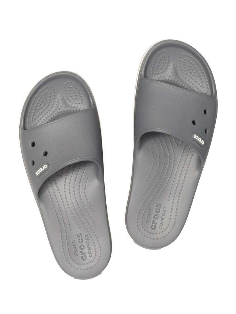 grey slip on flip flops