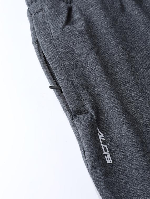 grey printed full length track pant - 17751799 - Standard Image - 4