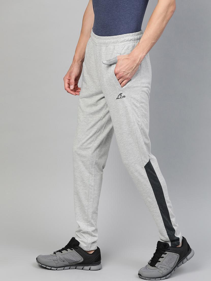 grey side taped full length track pant - 17751800 -  Standard Image - 1