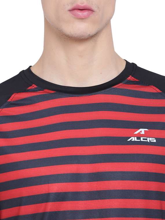 navy blue striped raglan t-shirt - 17751811 - Standard Image - 4