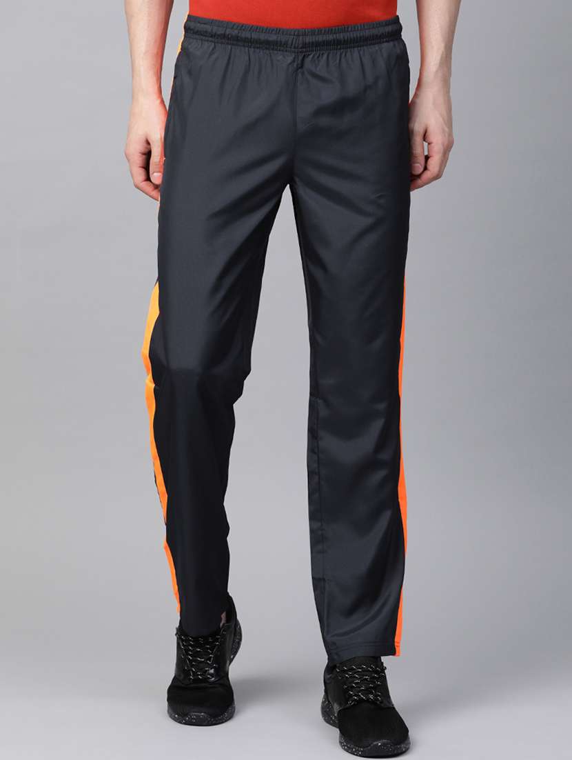 navy blue side taped full length track pant