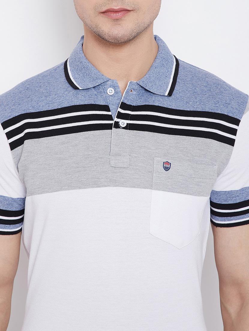 white striped polo t-shirt - 17751867 - Standard Image - 4
