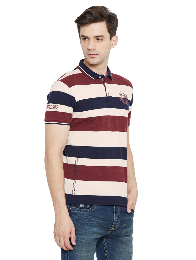 red striped polo t-shirt - 17751879 - Standard Image - 1