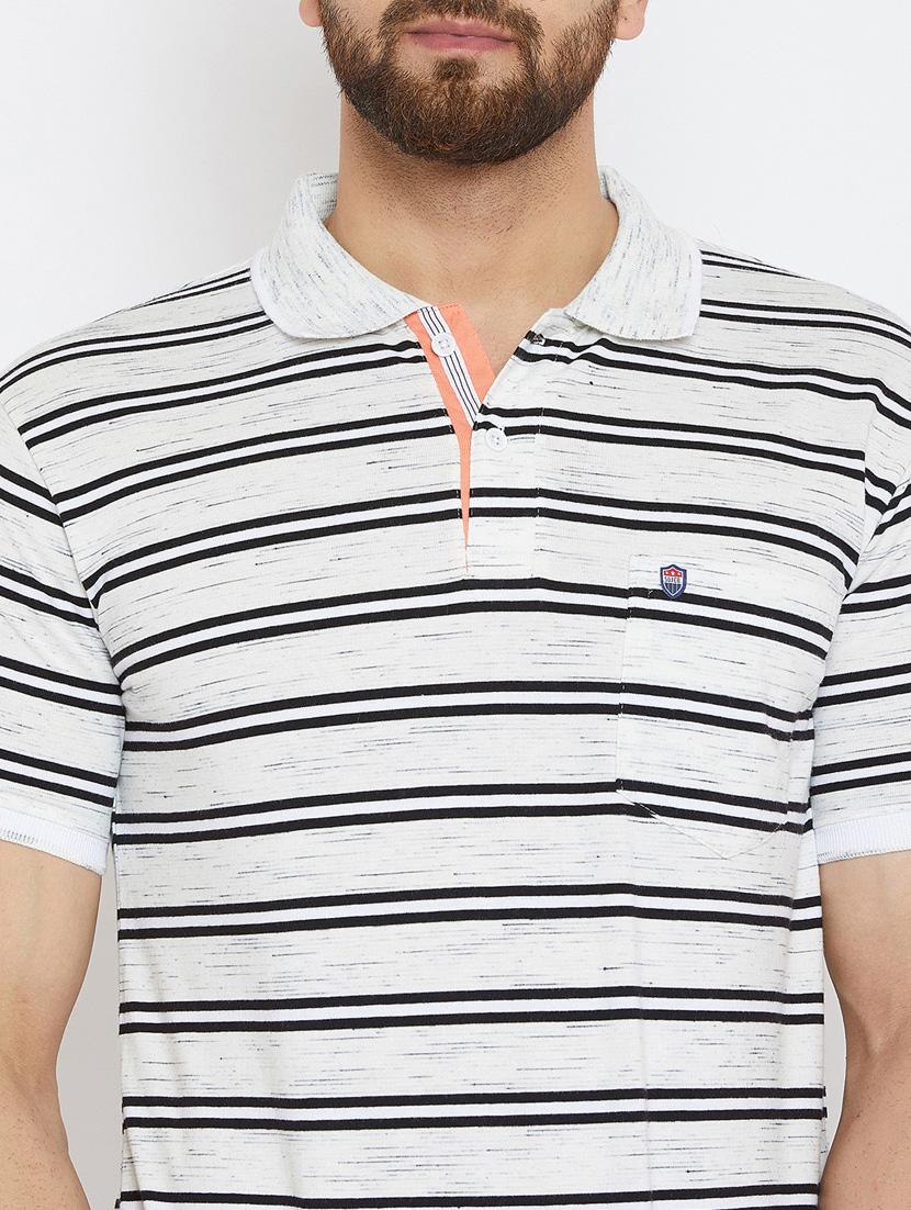 white striped polo t-shirt - 17751905 - Standard Image - 4