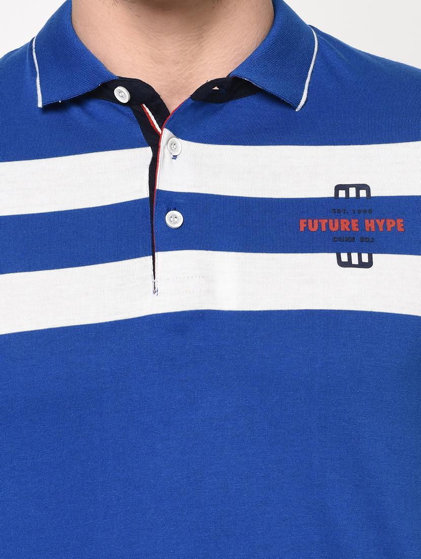 blue striped polo t-shirt - 17751907 - Standard Image - 4