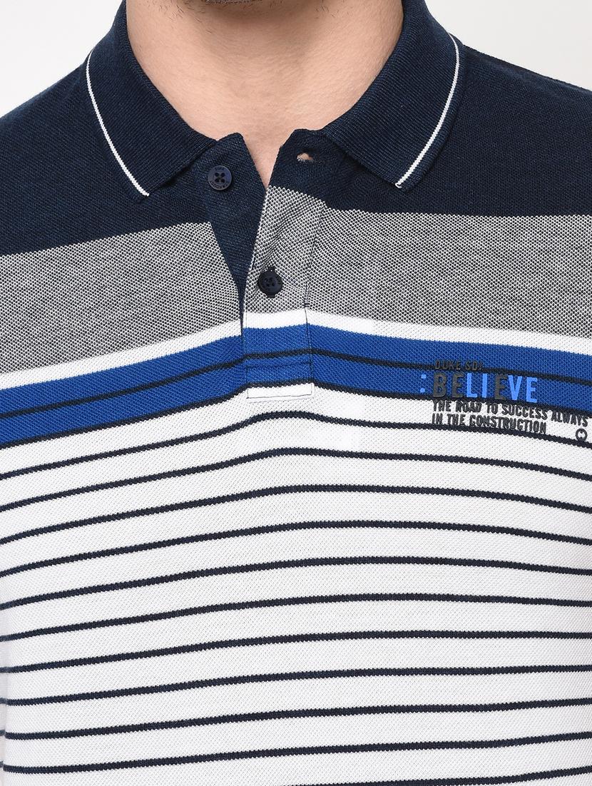 blue striped polo t-shirt - 17751908 - Standard Image - 4