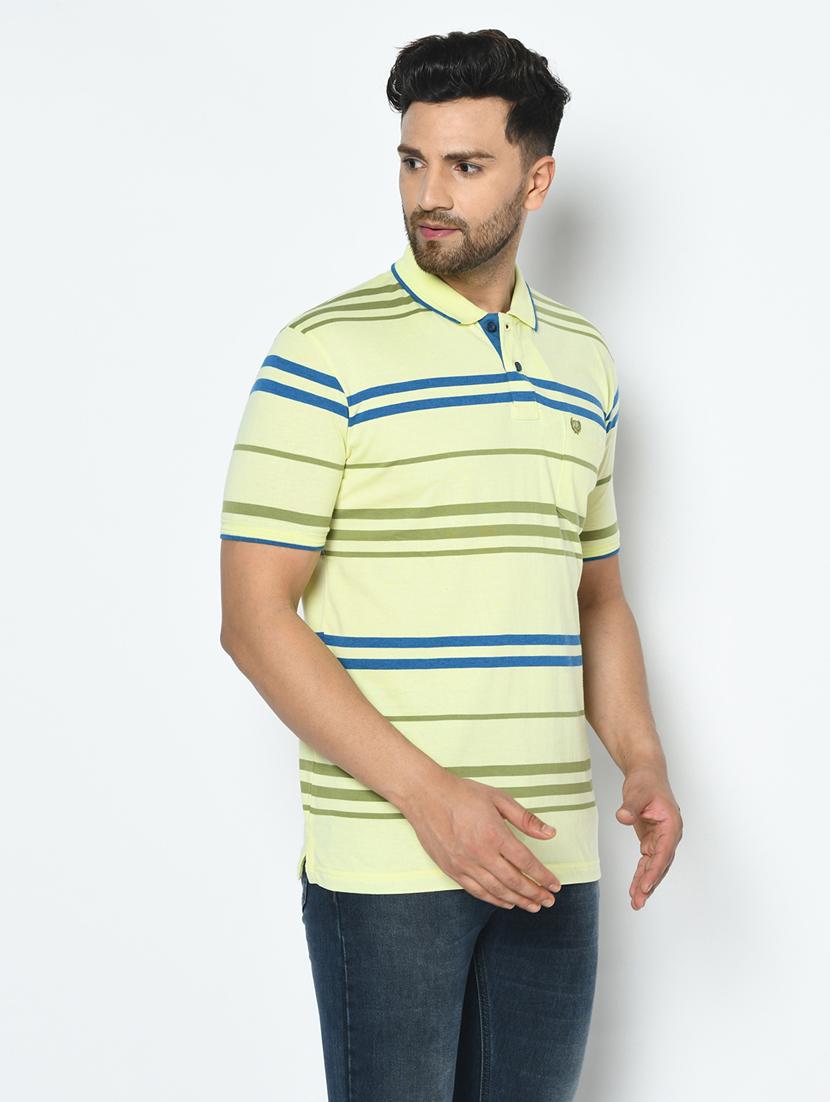 yellow striped polo t-shirt - 17751916 - Standard Image - 1