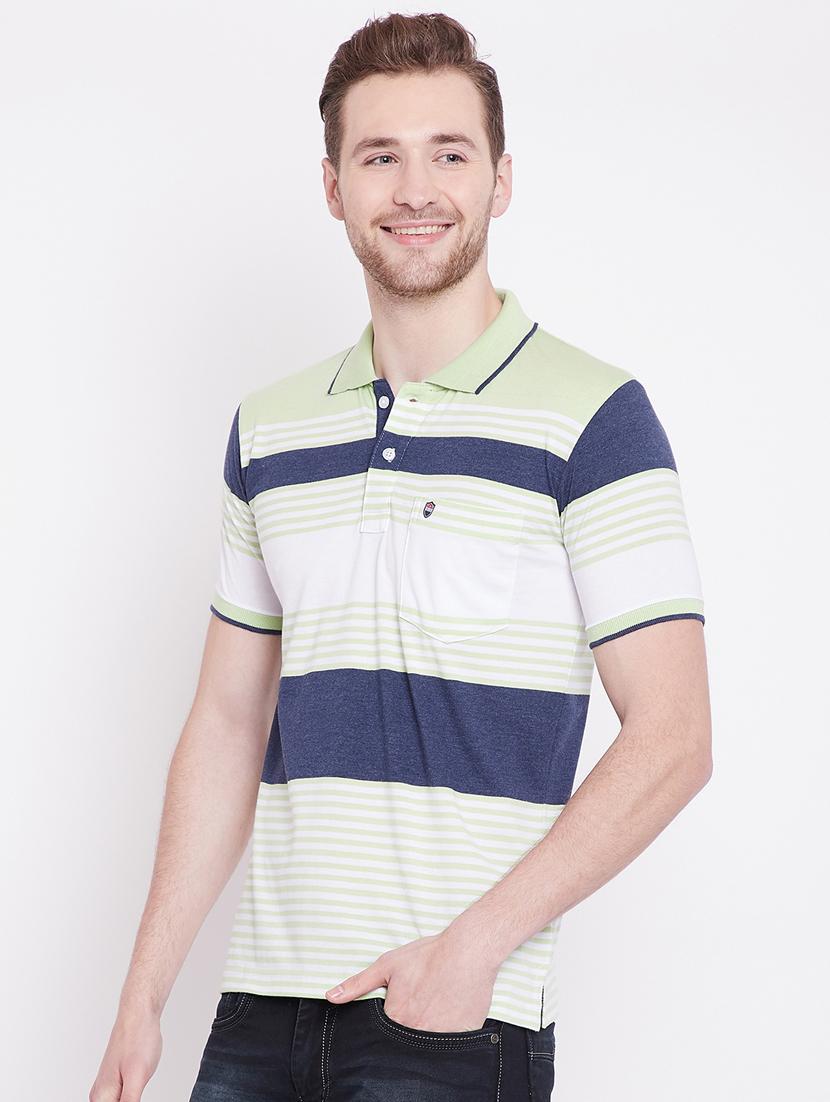 white striped polo t-shirt - 17751920 -  Standard Image - 1