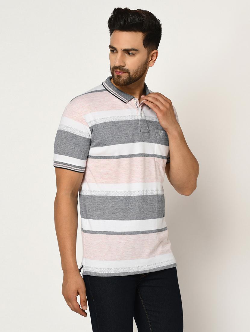 pink striped polo t-shirt - 17751928 -  Standard Image - 1