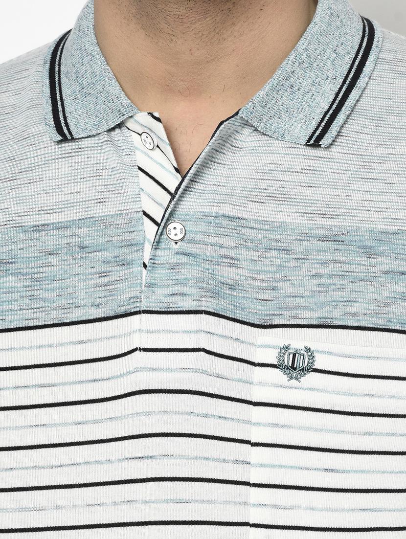 blue striped polo t-shirt - 17751932 - Standard Image - 4