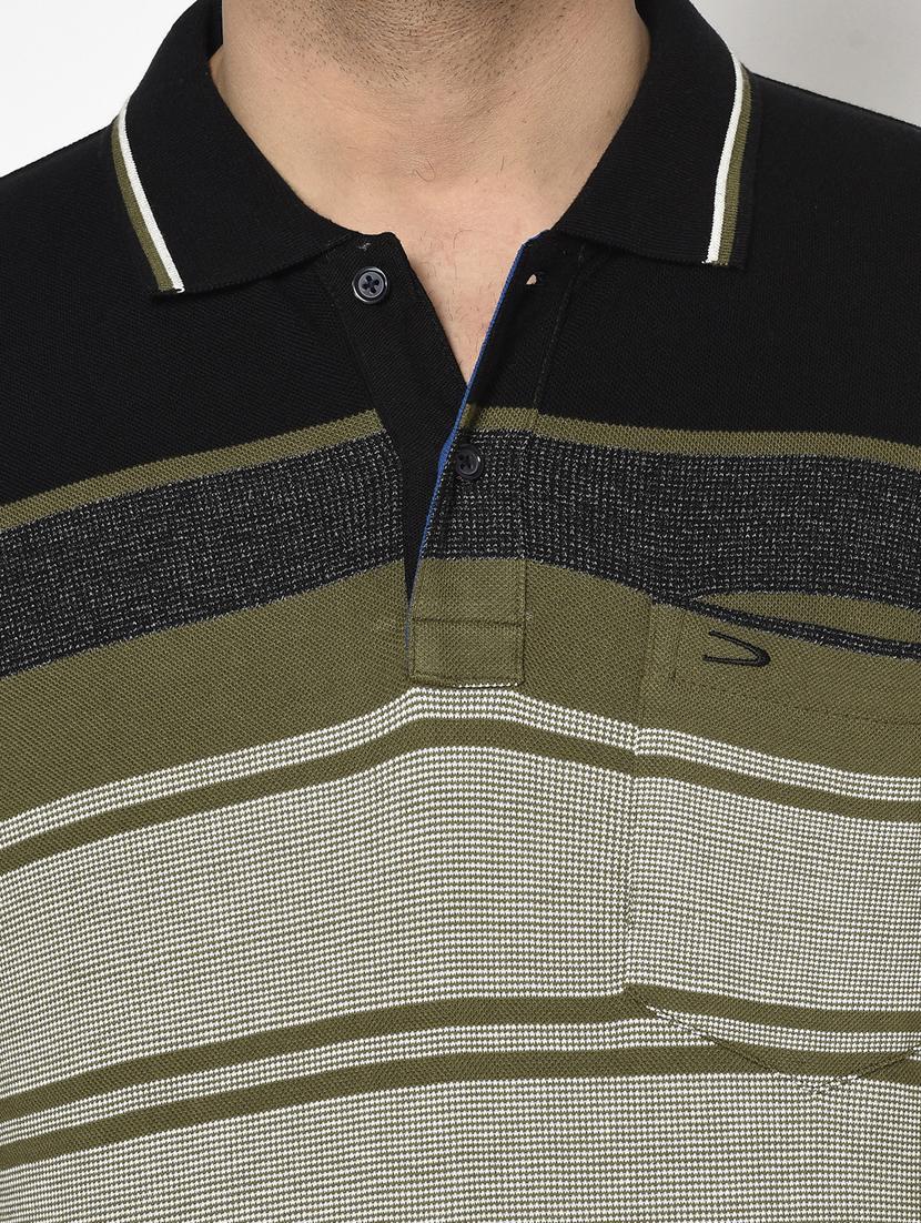 black striped polo t-shirt - 17751948 - Standard Image - 4