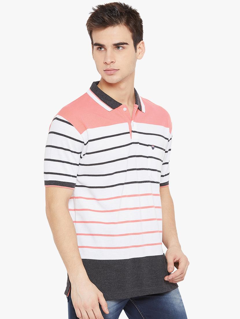 pink striped polo t-shirt - 17751979 -  Standard Image - 1