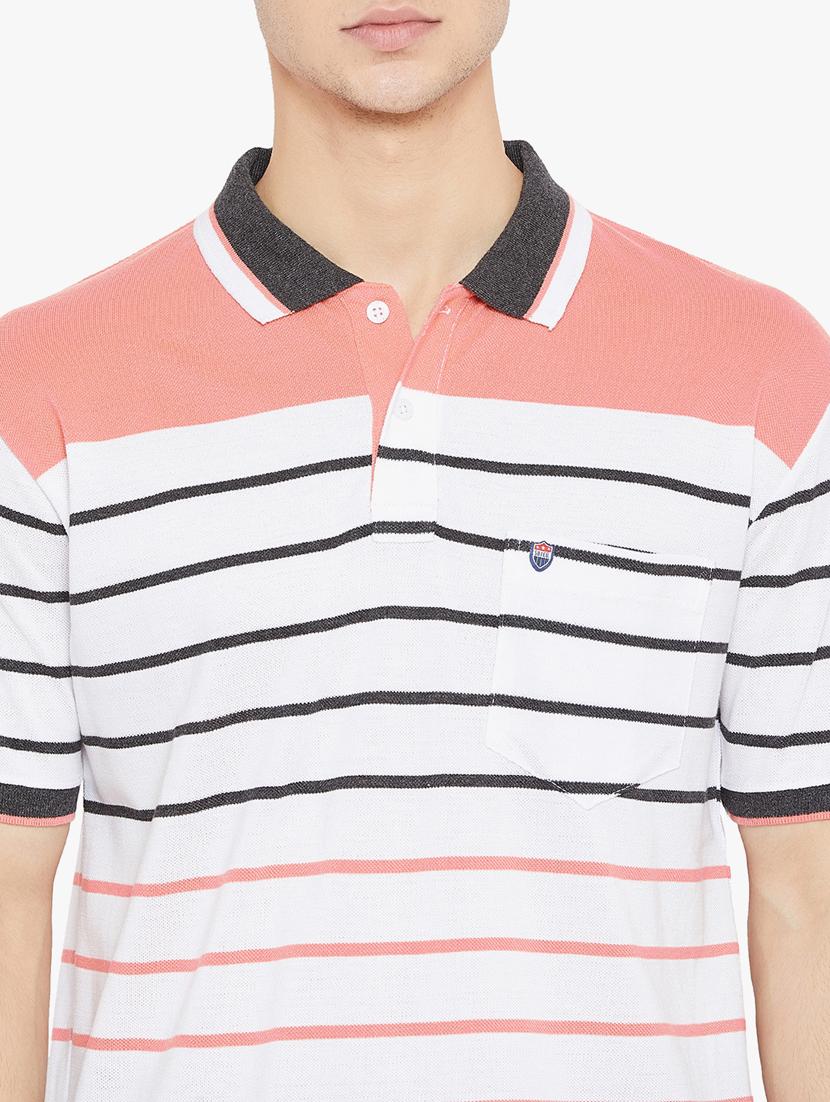 pink striped polo t-shirt - 17751979 - Standard Image - 4