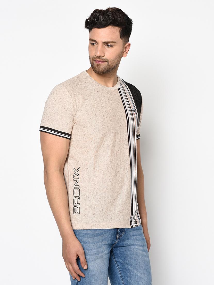 beige striped t-shirt - 17751984 - Standard Image - 1