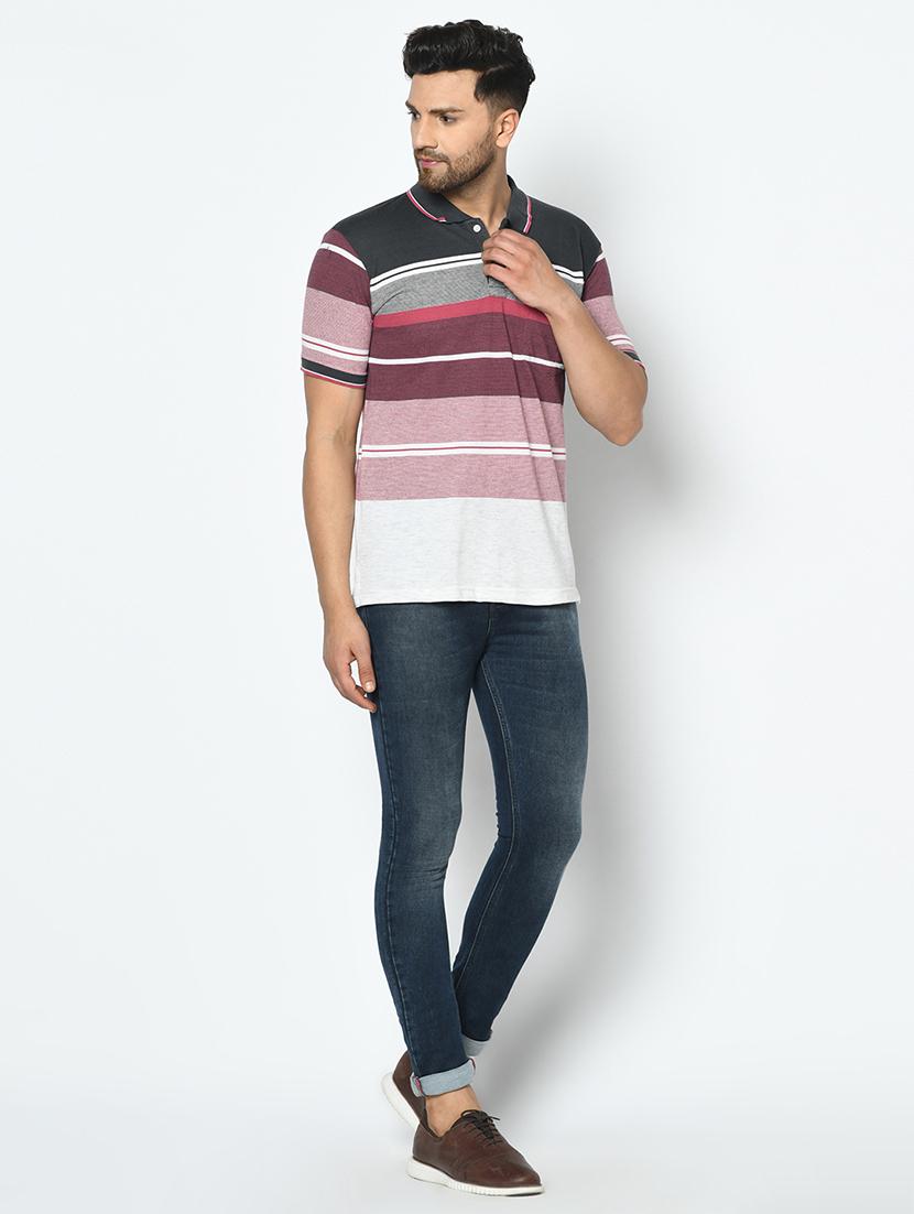 multi colored striped polo t-shirt - 17751991 - Standard Image - 4