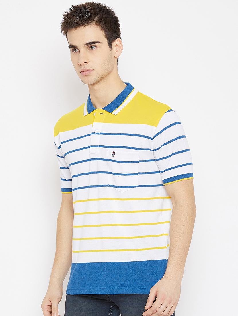 yellow striped polo t-shirt - 17752036 -  Standard Image - 1