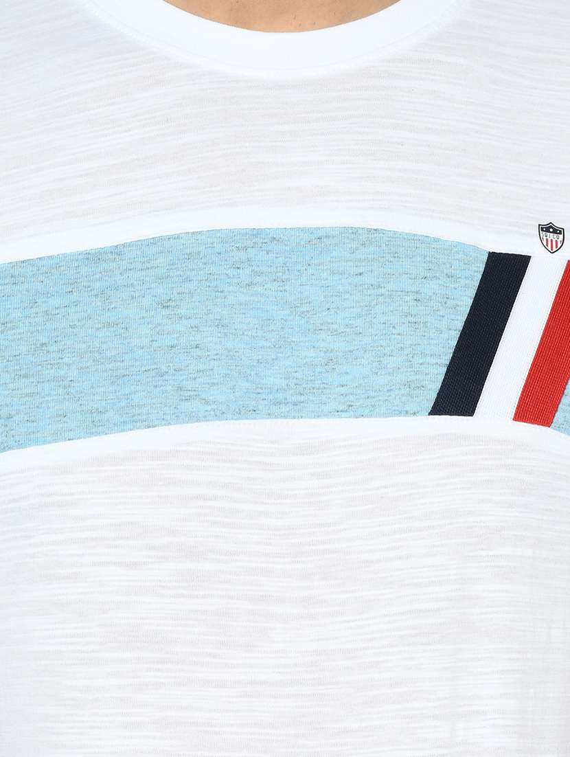 white chest print t-shirt - 17752072 -  Standard Image - 4