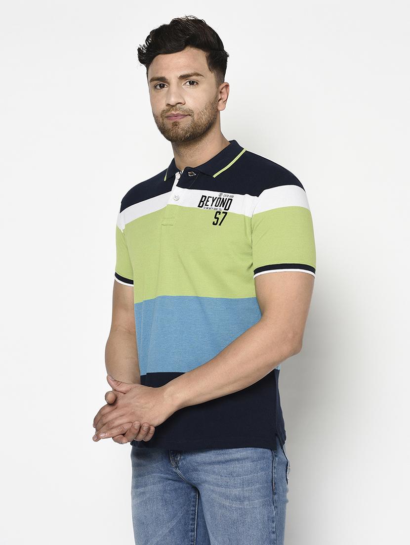 green striped polo t-shirt - 17752074 - Standard Image - 1