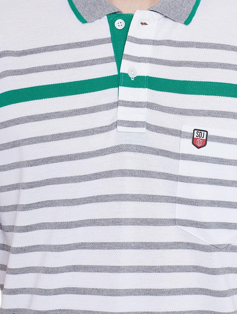 white striped polo t-shirt - 17752077 - Standard Image - 4