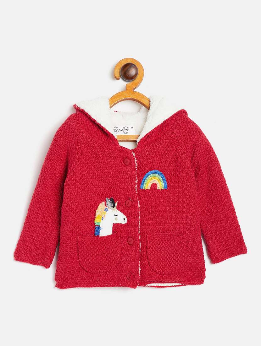 red wool sweater