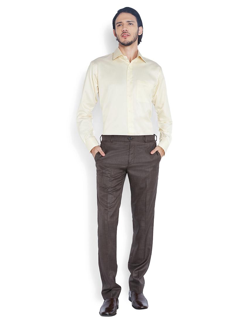 yellow solid formal shirt - 17752339 - Standard Image - 4